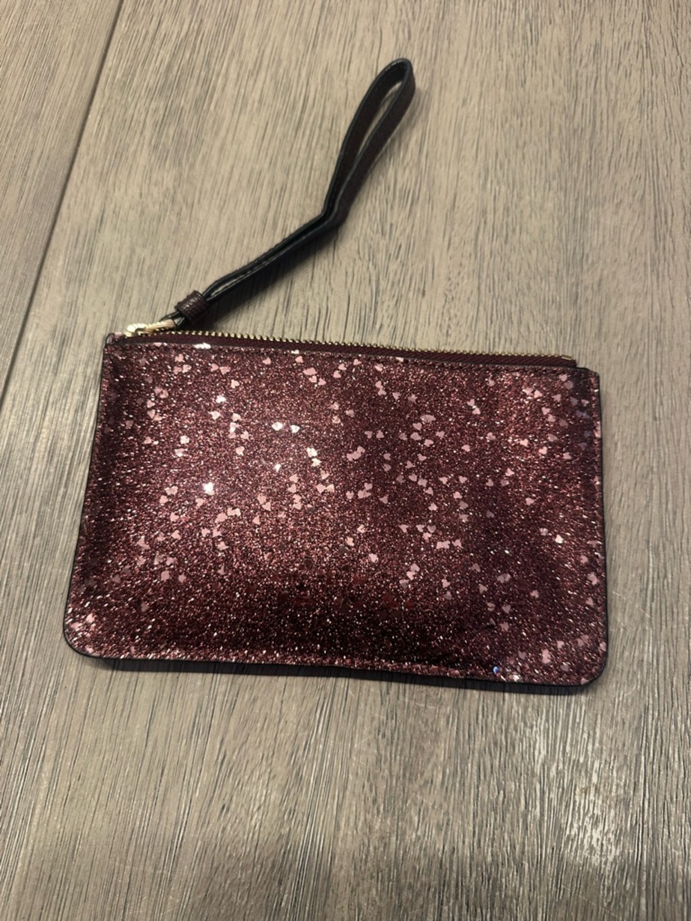Coach Glitter Wristlet Clutch in Plum Sparkle - Picture 2 of 2